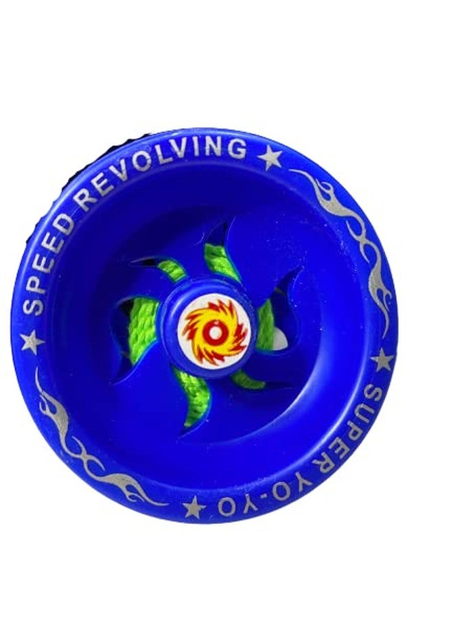 Shivsoft ® Fine Quality high Speed Plastic YoYo Spinner Toy (1 pcs) Make in India (Blue) - Image 3